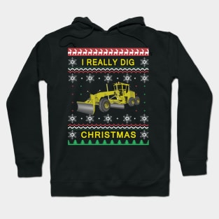 I Really Dig Christmas Big Rig Kids Hoodie